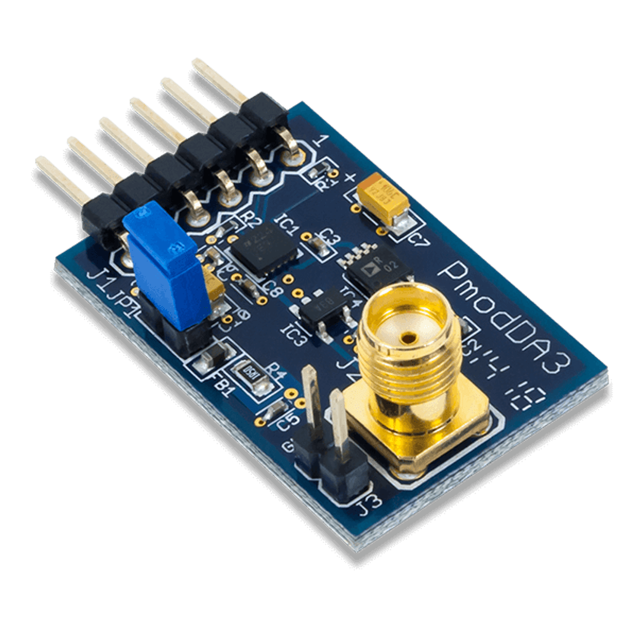 Pmod DA3: One 16-bit D/A Output