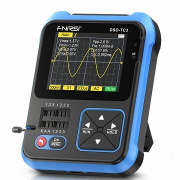 FNIRSI DSO-TC3 El Tipi Dijital Osiloskop & Transistör Test Cihazı & Fonksiyon Sinyal Jeneratörü + Prob Kiti