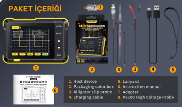 FNIRSI DSO152 Mini El Tipi Dijital Osiloskop + Prob Kiti