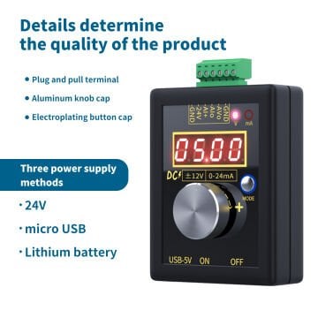 FNIRSI SG-002 0-10V Ayarlanabilir Akım Gerilimi Simülatörü ve Sinyal Jeneratörü