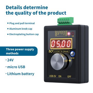 FNIRSI SG-002 0-10V Ayarlanabilir Akım Gerilimi Simülatörü ve Sinyal Jeneratörü