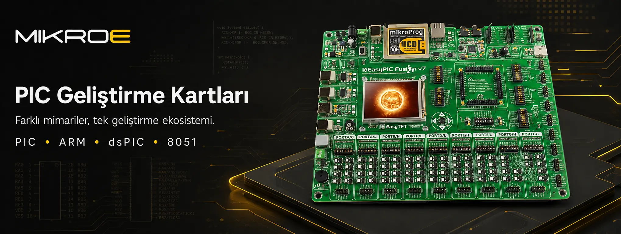 PIC Geliştirme Kartları elektrovadi.com'da!